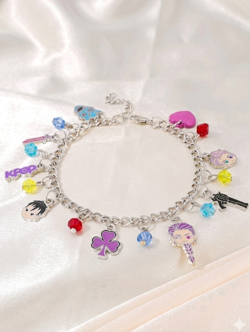 KPop Demon Hunters Charm Bracelet Anime Style Monster Slayer Jewelry